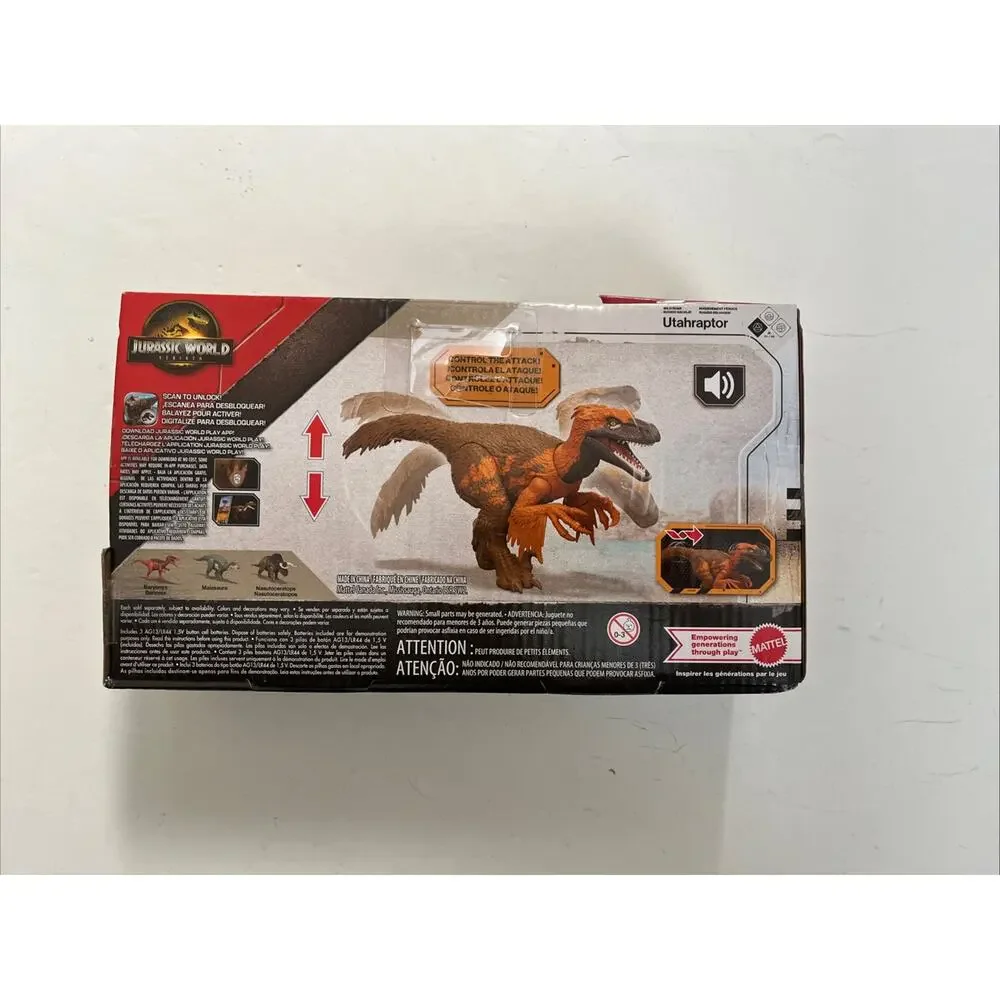 Mattel - Jurassic World: Rebirth Wild Roar Utahraptor [New Toy] Figure